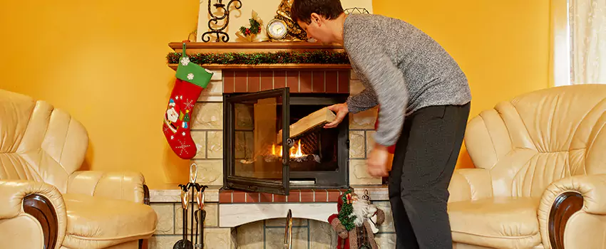 Rusted Metal Fireplace Restoration in Johnston, Iowa